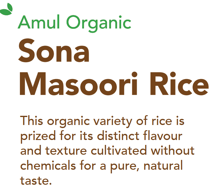 Amul Organic Sona Masoori Rice 1Kg view 2