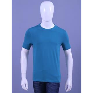 MEN'S BLUE LYCRA CREW NECK T-SHIRTS
