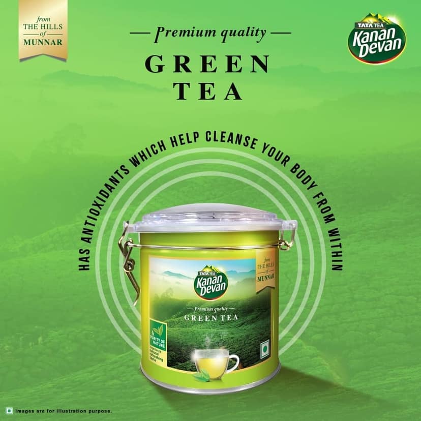 Tata Tea Kanan Devan, Premium Green Tea, From the Hills of Munnar, 50g view 3
