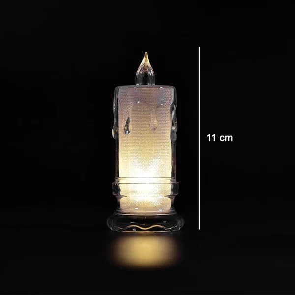 Big Flameless Melted Design Candles Set, Diwali (12 Pcs) view 2