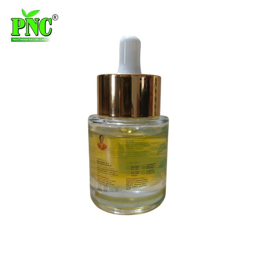 PNC PAVITRAM NATURE CARE-Edible Camphor Infused Sesame Oil Nasal Droop 30Ml Each Pack Of 2 Way To Protect From Air Infections