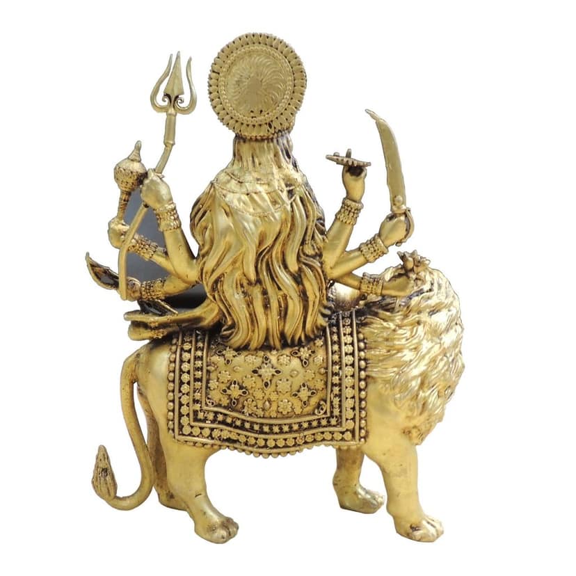 Brass Durga Ji Idol Statue for Home Temple & Festive Gifting, Height : 7.5 Inch (BSMAS1732 K) view 3