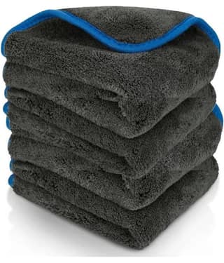 Auto Hub Grey 800 GSM Microfiber Cloth For Automobile ( Pack of 4 )