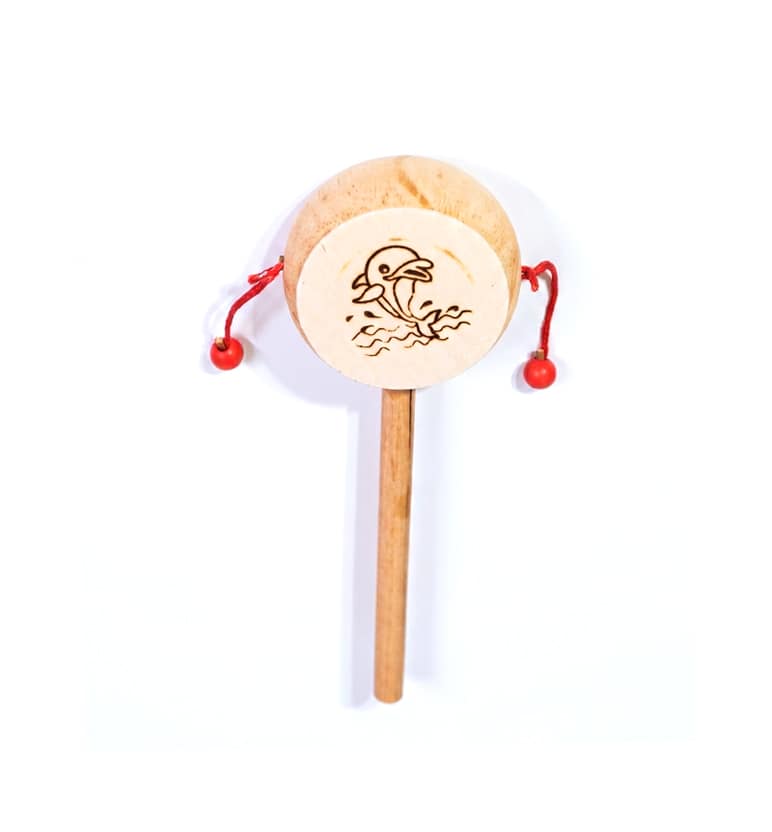 Handcrafted Wooden Damru Toy view 2