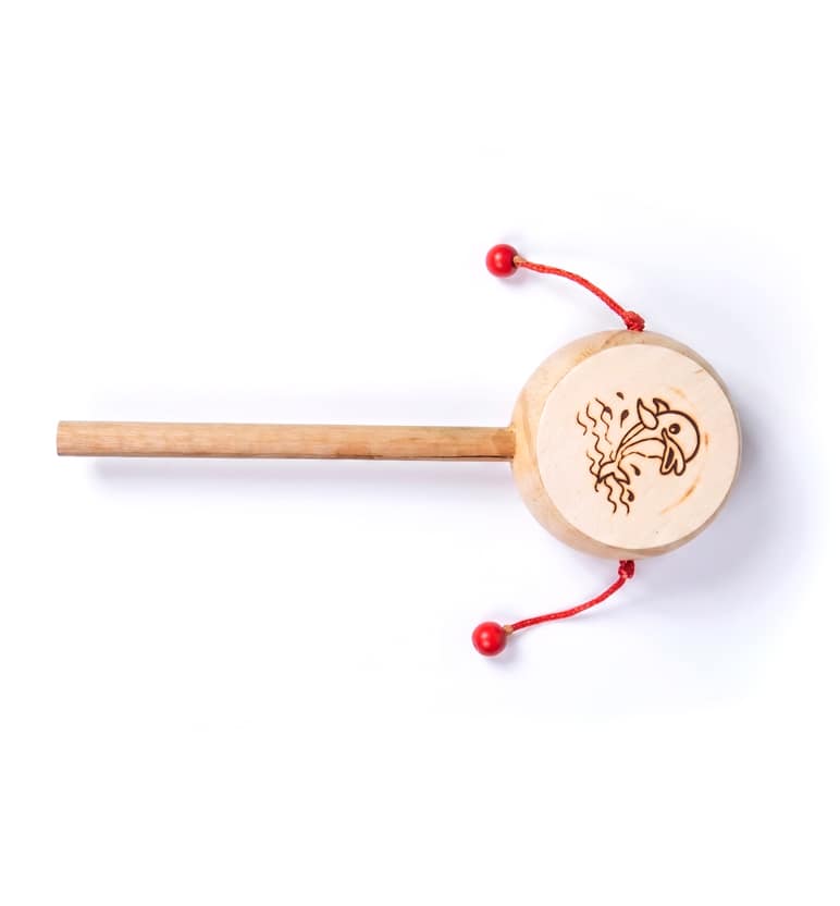 Handcrafted Wooden Damru Toy view 3