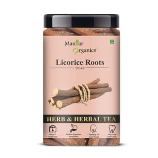 ManHar Organics Licorice Sticks 350gm Jar- Mulethi stick | Licorice Root Sticks | Mulethi Glycyrrhiza Glabra