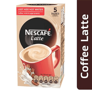 Nescafe Latte, 25 G (Pack Of 5)