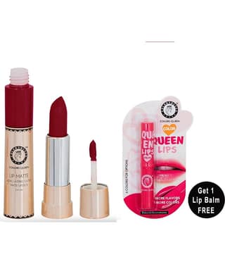 Colors Queen 2 in 1 Matte Finish Water Proof Lipstick Maroonn (Shade - 04)