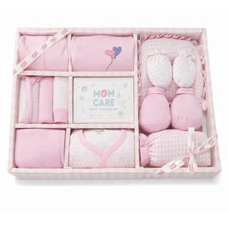 MOM CARE New Born Baby Kit Combo Set (11 Pieces) | Newborn Baby Gift Set 03 Months | Cotton Baby Clothes Set | New Born Baby Essentials for Boys & Girls | Pink MOM CARE New Born Baby Kit Combo Set (11 Pieces) | Newborn Baby Gift Set 03 Months | Cotton Ba