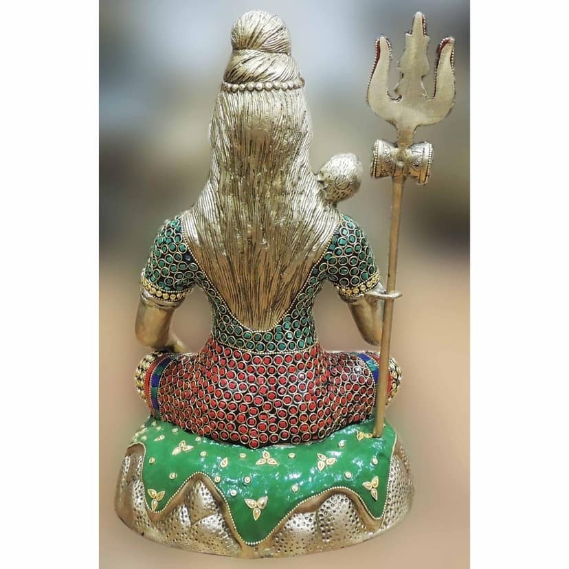 Brass Shiv Ji Hill Idol - Spiritual Home Decor Statue, Height : 15.5 Inch (BSMAS1558 A) view 2