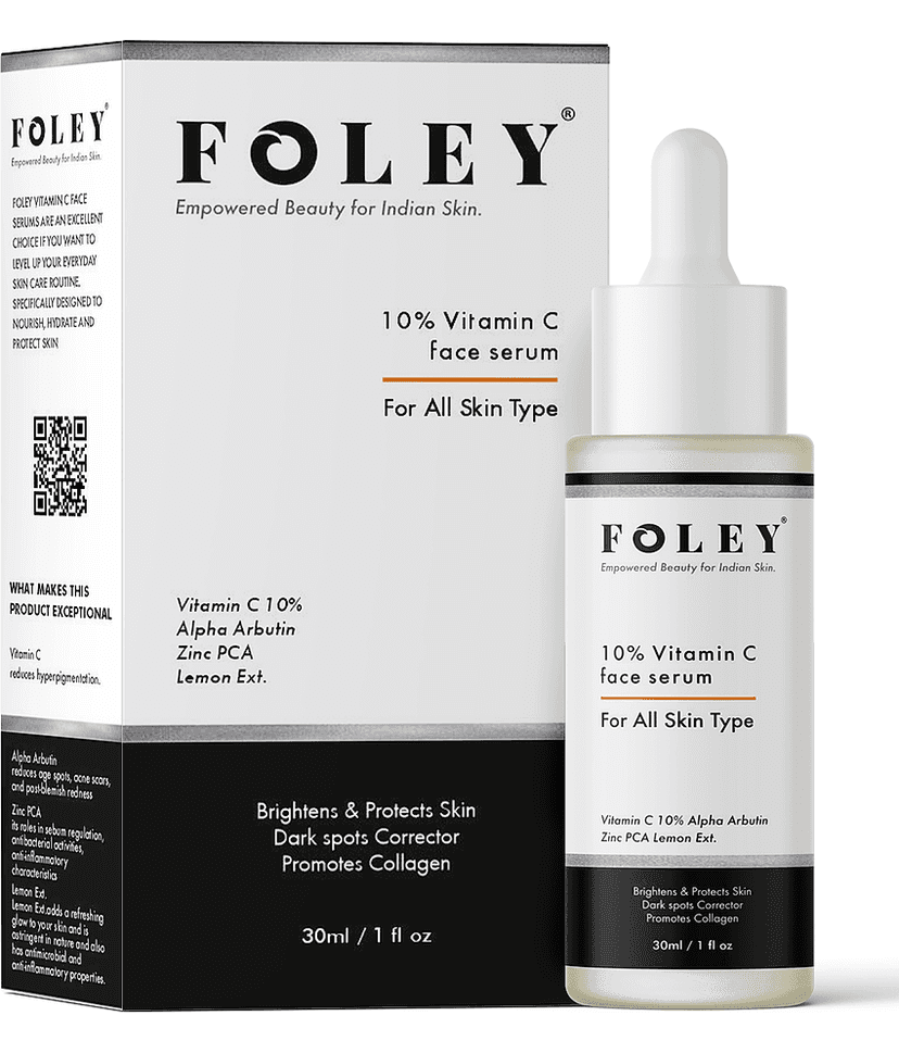 FOLEY 10% Vitamin C + E Face Serum ,Alpha Arbutin , Ferulic Acid , Water Based Serum ,30 ml