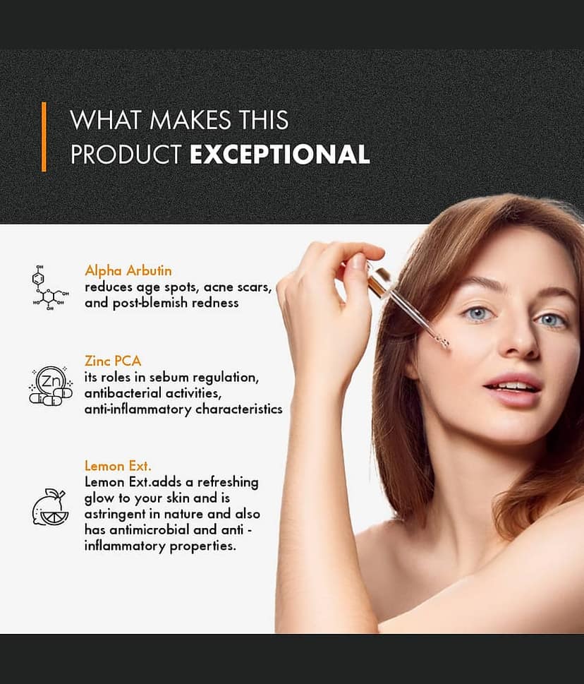 FOLEY 10% Vitamin C + E Face Serum ,Alpha Arbutin , Ferulic Acid , Water Based Serum ,30 ml view 2