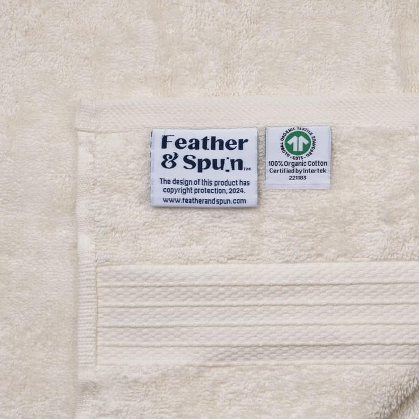 Feather & Spun Organic Cotton Hand Towel (Pack of 2) | Lavender Fragrance | GOTS Certified | Anti Microbial | Fade Resistant | Double Needle Stitch | 550 GSM | 76 cms x 45 cms view 3