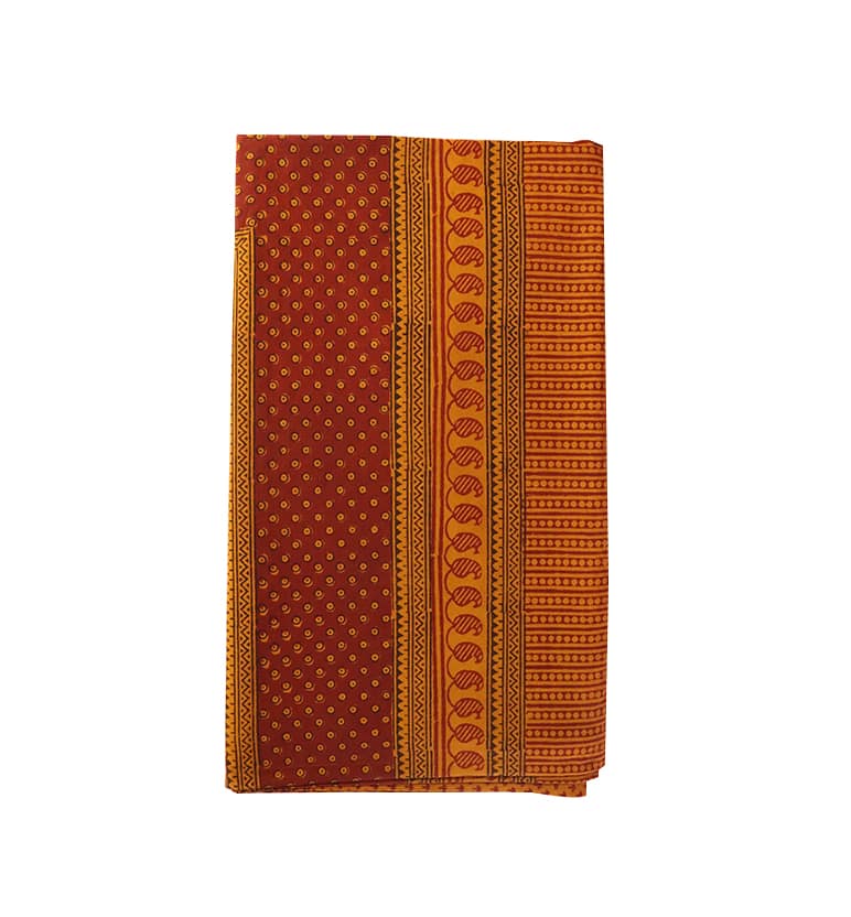 Hand Block Printed Bagh Cotton Double Bed Sheet view 4
