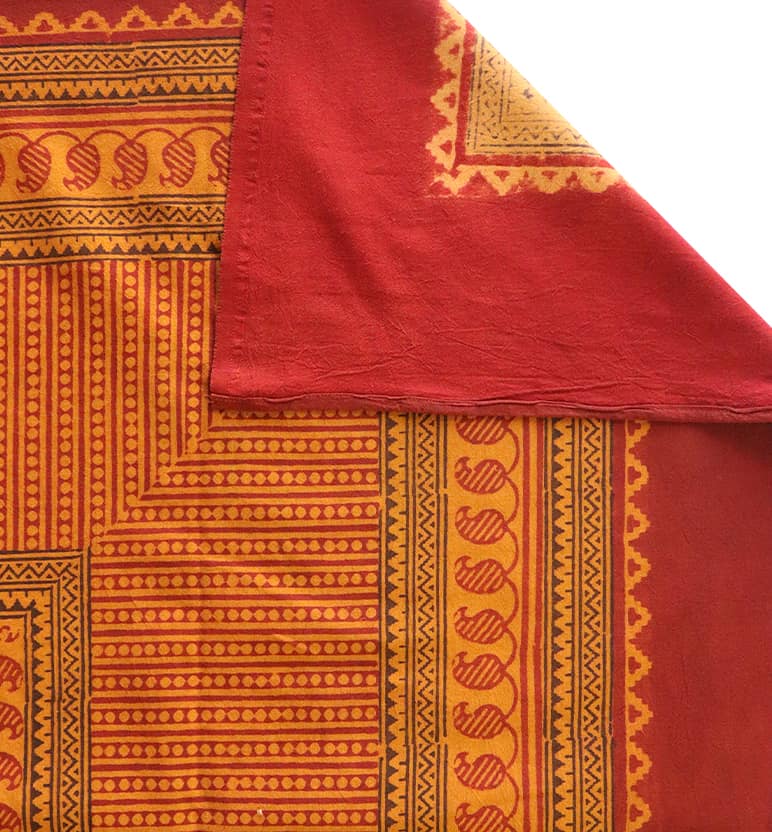 Hand Block Printed Bagh Cotton Double Bed Sheet view 5