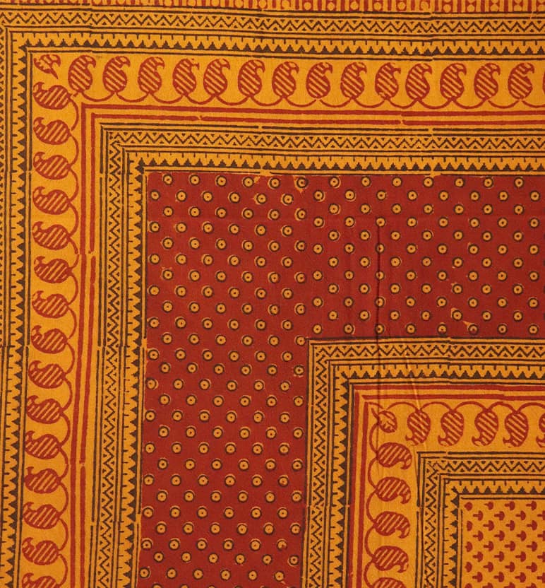 Hand Block Printed Bagh Cotton Double Bed Sheet view 6