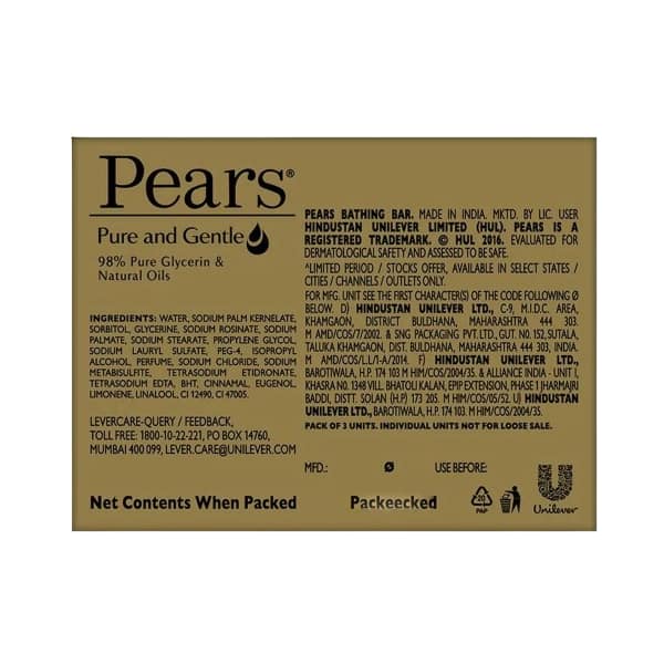 Pears Pure & Gentle Soap Pack Of 4 view 2