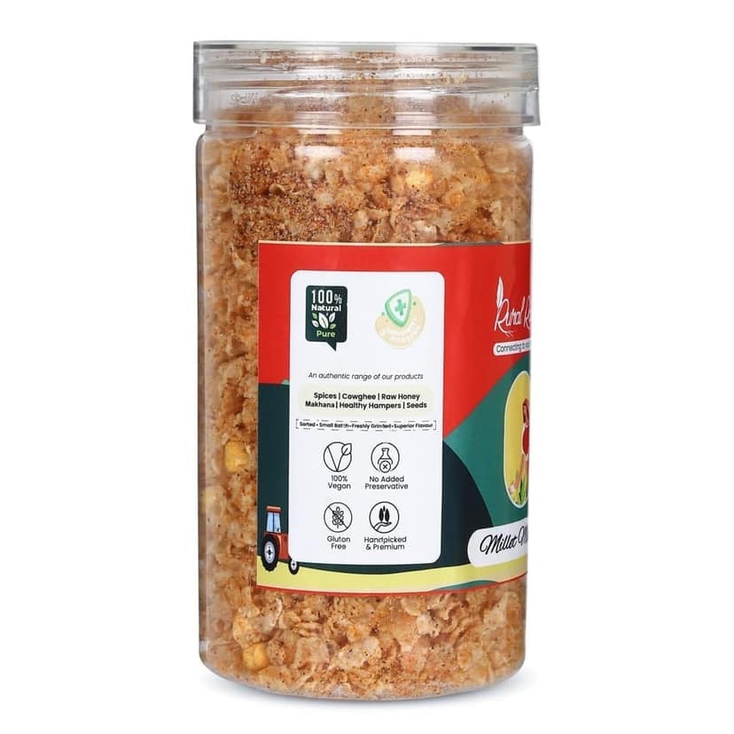 Rural Roots Bajra Flakes 150g - Healthy Breakfast Cereal | Nutrient-Rich, Gluten-Free, Easy to Digest, High in Fiber, Perfect for Weight Management view 4