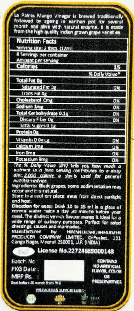 Premium Quality Mango Vinegar - 100ml view 5