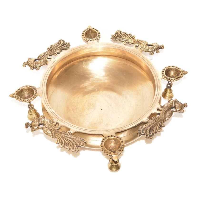 Brass Decorative Urli Bowl - Elegant Home Decor, Diameter : 17.5 Inch (BSMAS1151 A) view 2