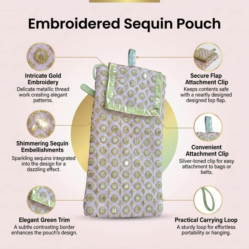 Sling bag for phone and carrying cash view 4