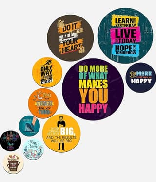 SNDArt Set Of 11 Motivational Quotes Wall Stickers For Home Decoration Gift Items For Living Room