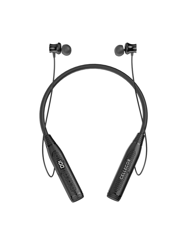 Cellecor BS-6 Wireless Neckband with 90 Hours Play Time and LCD Display Bluetooth