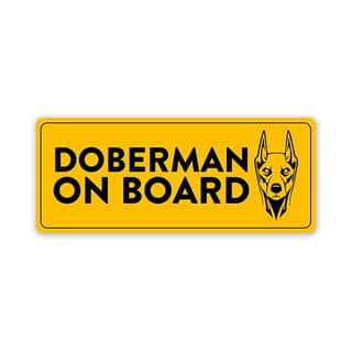 Doberman On Board Bumper Sticker