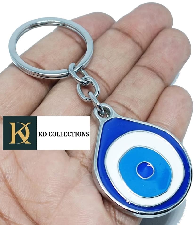 KD COLLECTIONS Evil Eye Keychain & Lord Shiva Shankar Mahadev Om Namah Shivay Trishul Keychain Combo – Multicolor – Pack of 2 Keychains view 2
