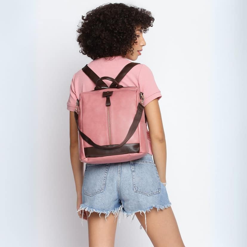 VISMIINTREND Women Backpack for Office Use Upto 13 Inch Laptop | Stylish Backpack Bag | Travel | School | College | Office Use | Anti Theft Convertible Backpack view 3