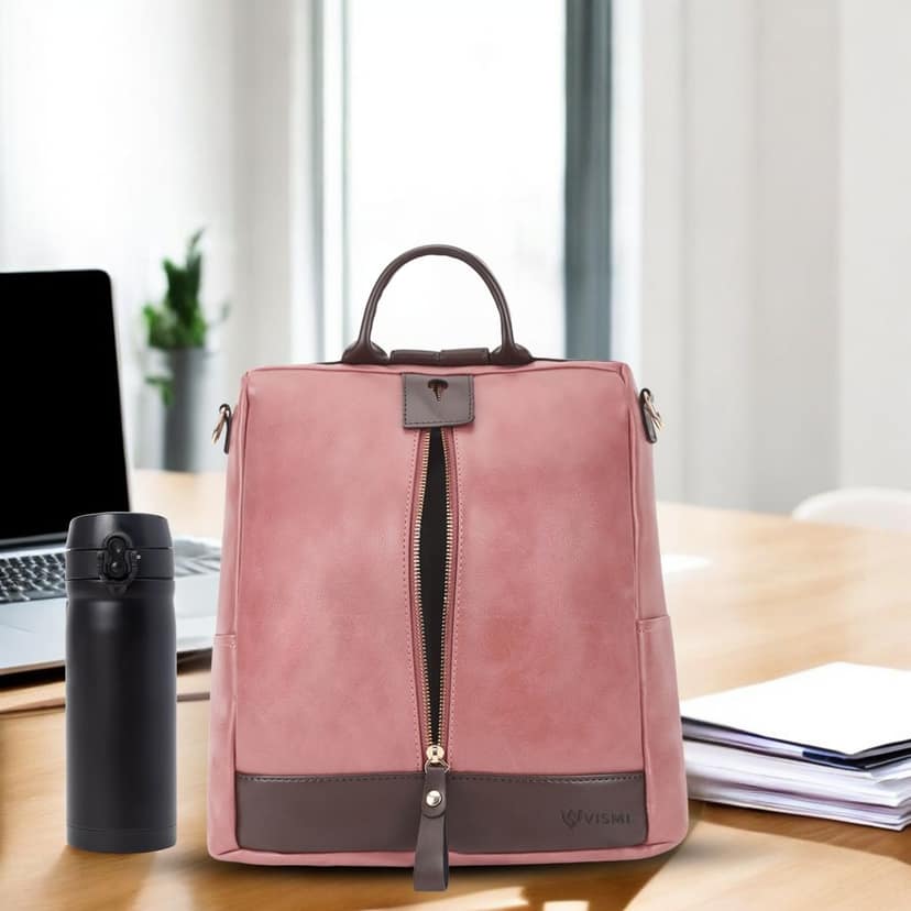 VISMIINTREND Women Backpack for Office Use Upto 13 Inch Laptop | Stylish Backpack Bag | Travel | School | College | Office Use | Anti Theft Convertible Backpack view 9