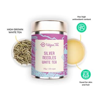 Udyan Tea Silver Needles White Tea | Skin Glowing Tea | Rich in Anti-oxidants | 100% Natural & Pure