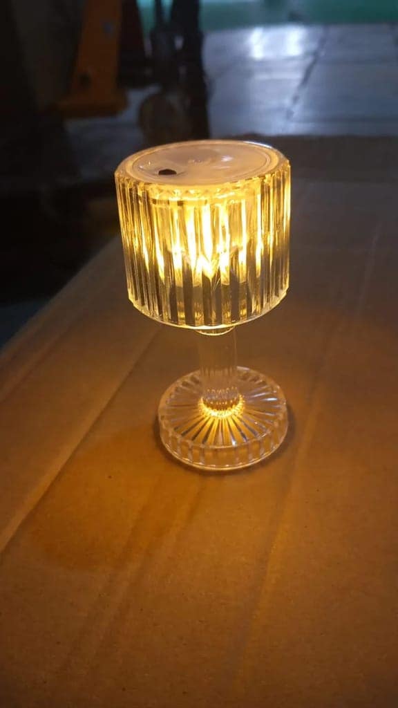 Mini Acrylic LED Desk Lamps Table Lamp Portable Crystal, Diwali (1 Pc / Small) view 5