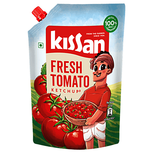 Kissan Fresh Tomato Ketchup - Tangy, 850 G Pouch