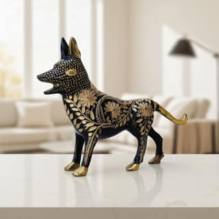 Brass Showpiece Dog Statue (ANMAS051 B)