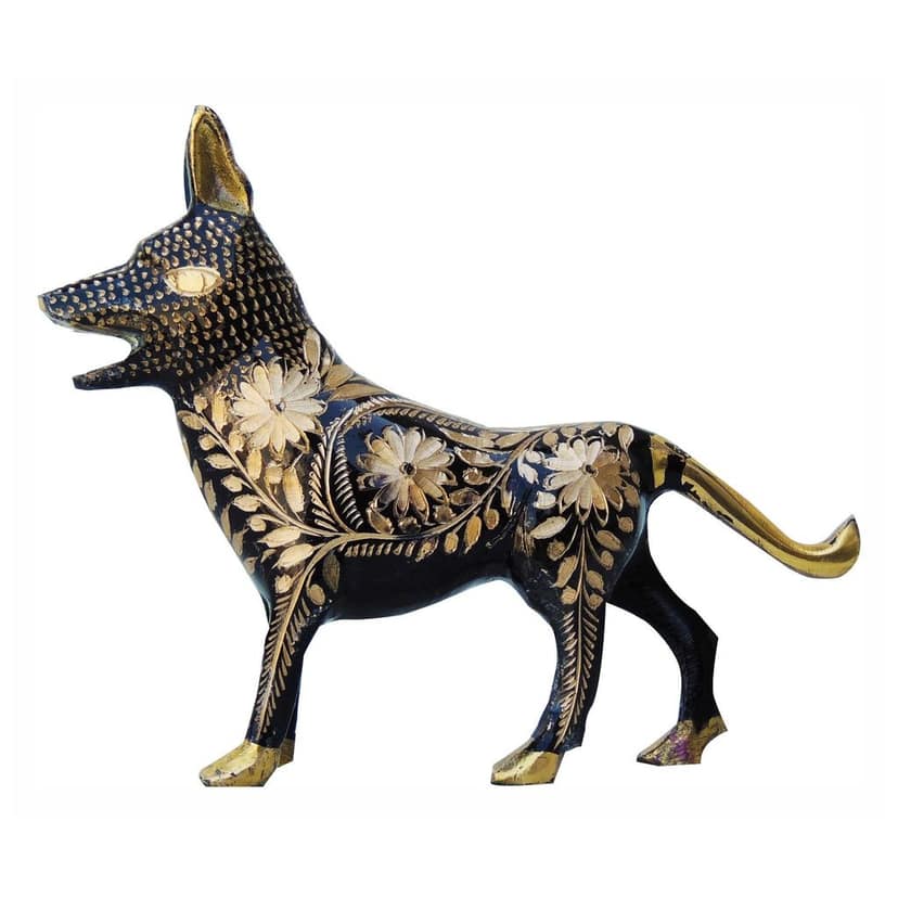 Brass Showpiece Dog Statue (ANMAS051 B) view 4