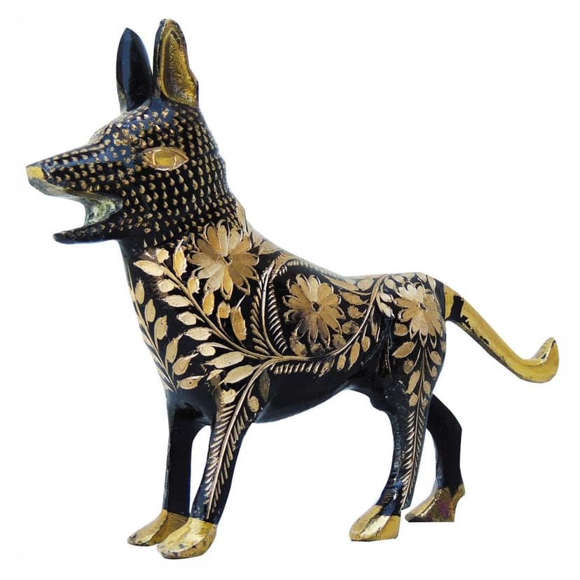 Brass Showpiece Dog Statue (ANMAS051 B) view 5