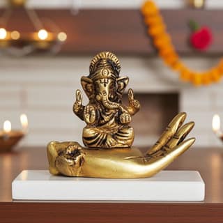 Brass Showpiece Ganesh Ji God Idol Statue (BSMAS1398 C)