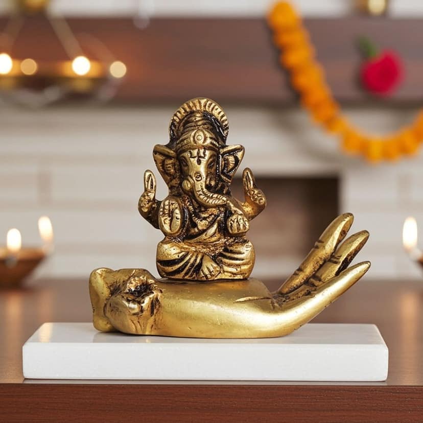 Brass Showpiece Ganesh Ji God Idol Statue (BSMAS1398 C)