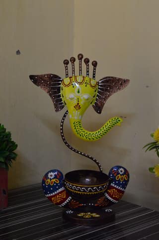Tealight Candle Holder for Home Decor/Showpiece for Home Decor - Decorations Items for Home -Home Decorative Items/Home Decor Items for Living Room/Pooja Room - Corporate Gift Items, Iron