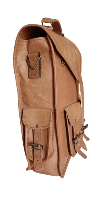 Ganpati Enterprise Handcrafted Leather Brown Backpack for Men view 4