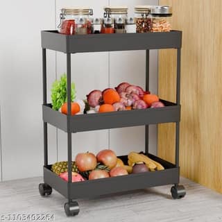 Plastic Storage Rack Bedroom/Bathroom/Kitchen Trolley