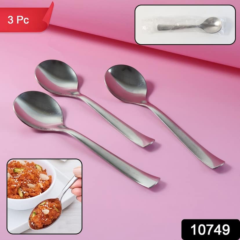 Dining Spoons Set of 3 – Rust-Resistant & Easy to Clean view 3
