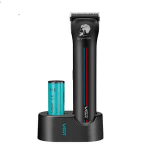 VGR V-160 Professional Hair Clipper with 220 Min Runtime, Black/ Blue