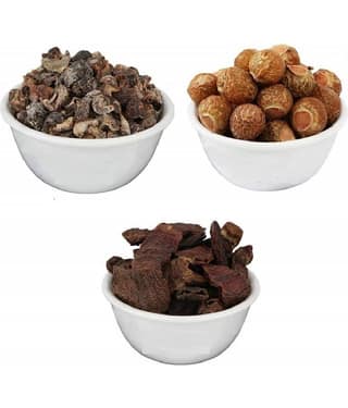 MYGODGIFT Organic Whole Dried Amla, Reetha, Shikakai Raw Form for Hair Care 300 gm