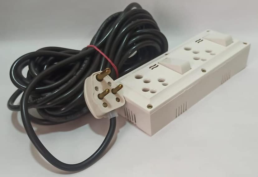 16A 2 Sockets & 2 Switch Extension Box with Indicator, 6A Plug & 3 Meter Wire view 4
