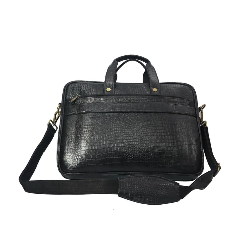 Fhs ExecutiveCraft Genuine Leather Laptop Briefcase: Elevate Your Professional Presence view 2