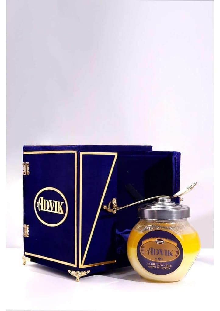 ADVIK A2 GIR COW GHEE 500 ML | Pure A2 Gir Cow Ghee | Gir Cow Ghee 500 gram in Fresh | Red Sandalwood Bilona Method Ghee | Premium Indian Ghee | Made on a Full Moon Day | No Added Preservatives view 7