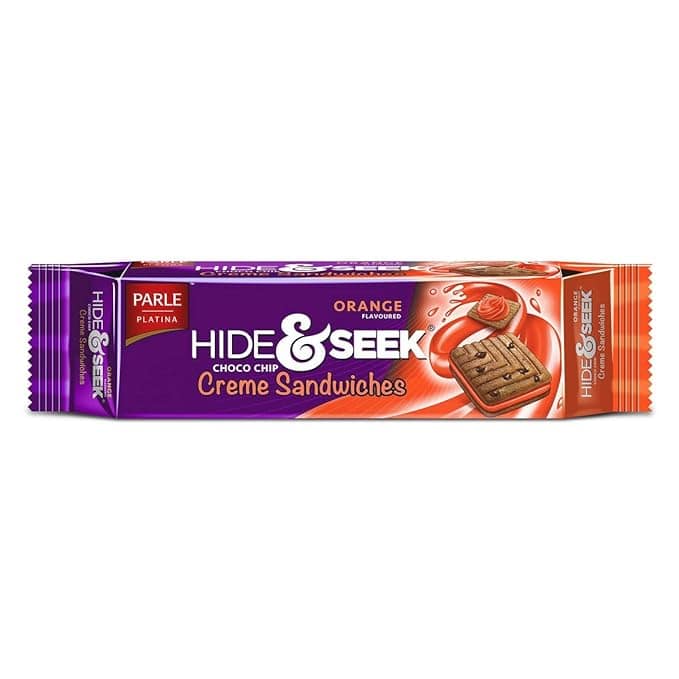 Parle Hide & Seek Choco Chip Creme Sandwich Biscuits 100 Gms
