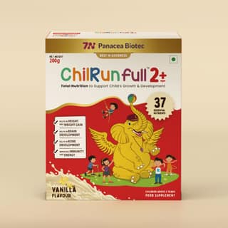 ChilRun Full 2+, Health and Nutrition Drink, Vanilla, 200g, Box. Total Nutrition For Children’s Growth, Supports Weight & Height Gain, Immune Function & Brain Development.
